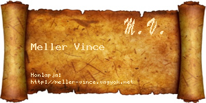 Meller Vince névjegykártya
